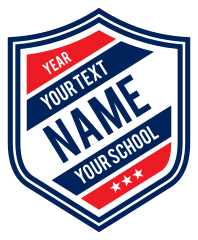 Custom Soccer Shield with Angled Text