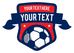 Custom Soccer Shield with Banner Sticker