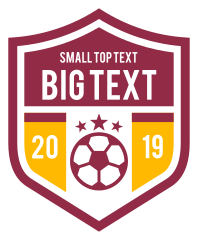 Custom Soccer Shield with Big Text