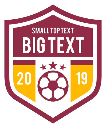 Custom Soccer Shield with Big Text
