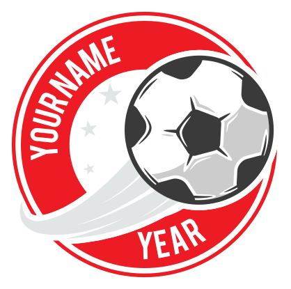 Custom Soccer Swoosh Circle Sticker