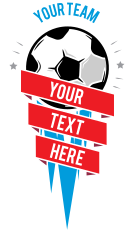 Custom Soccer Vertical Banner Sticker