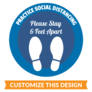 Custom Social Distancing Floor Sticker