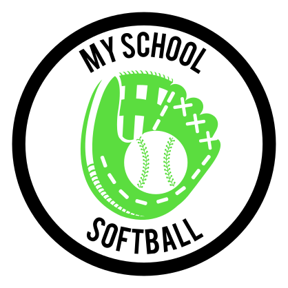Custom Softball Mitt Circle Sticker