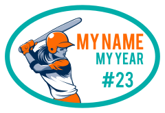 Custom Softball Oval with Team Colors