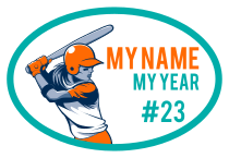 Custom Softball Oval with Team Colors