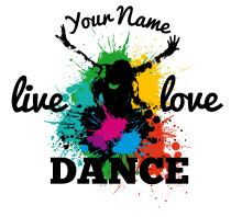 Custom Splashed with Color Live Love Dance Sticker