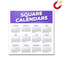 Example of a custom square calendar magnet