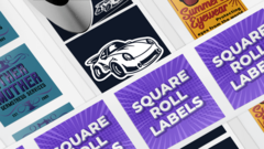 Custom Square Roll Labels