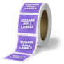 Custom Square Roll Labels