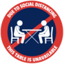Custom Table Unavailable Table Sticker