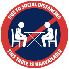 Custom Table Unavailable Table Sticker