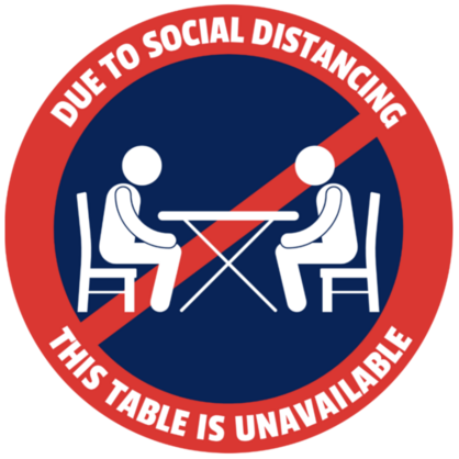 Custom Table Unavailable Table Sticker