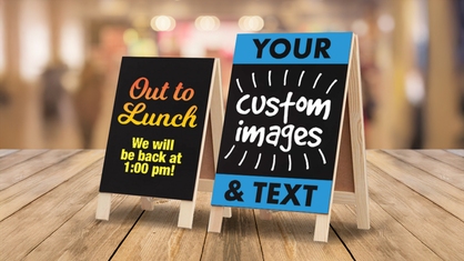 Custom Tabletop A-Frame Signs