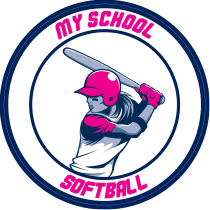 Custom Team Color Softball Circle with Border Magnet