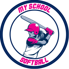 Custom Team Color Softball Circle with Border Magnet