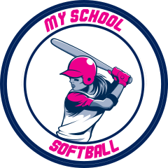 Custom Team Color Softball Circle with Border