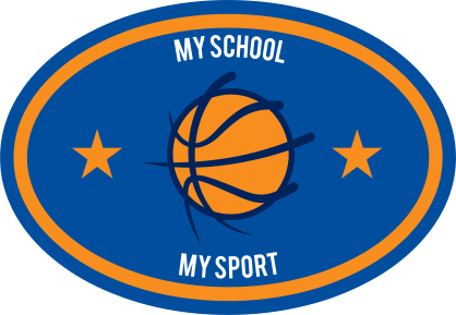 Custom Text Oval with Stars Basketball Sticker