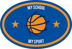 Custom Text Oval with Stars Basketball Sticker