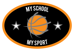 Custom Text Oval with Stars Border Basketball Sticker