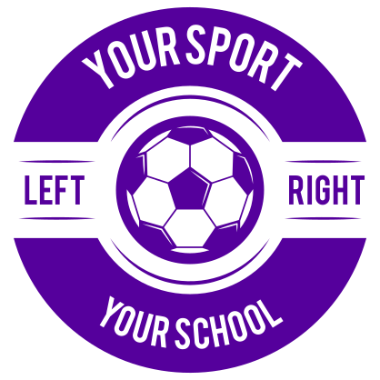 Custom Text Screw Top Circle Soccer Sticker