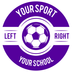 Custom Text Screw Top Circle Soccer Sticker