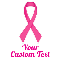Custom Thin Pink Ribbon Multi-Color Transfer Sticker