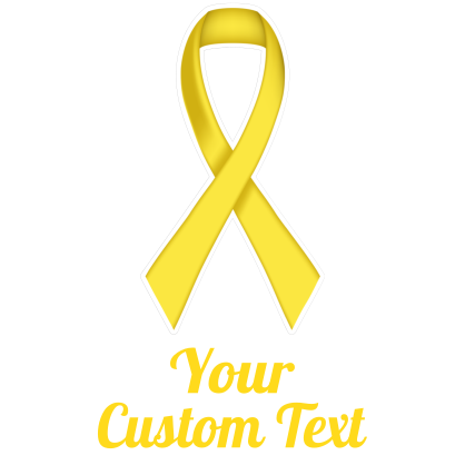 Custom Thin Yellow Ribbon Multi-Color Transfer Sticker