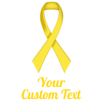 Custom Thin Yellow Ribbon Multi-Color Transfer Sticker