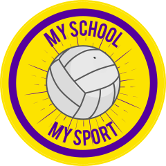 Custom Volleyball Circle Burst Sticker
