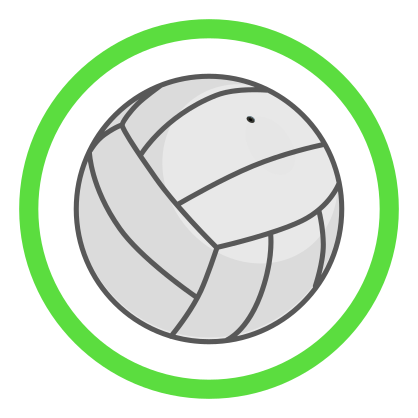 Custom Volleyball Circle Sticker