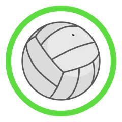 Custom Volleyball Circle Sticker