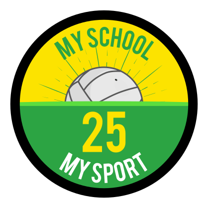 Custom Volleyball Half Circle Burst Sticker