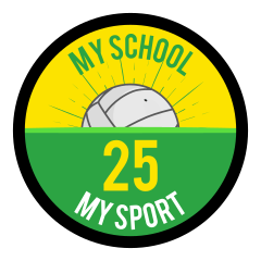 Custom Volleyball Half Circle Burst Sticker