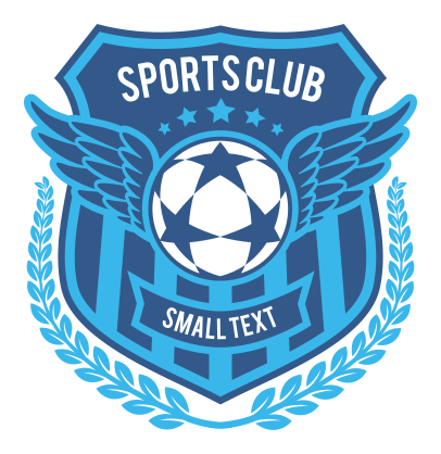Custom Winged Shield Soccer Sticker