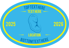 Custom Wrestling Ear Oval Sticker