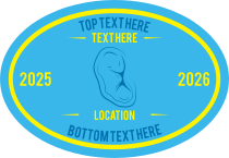 Custom Wrestling Ear Oval Sticker