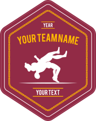 Custom Wrestling Team Diamond Color Sticker