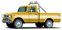 Custom Yellow Pickup Offroad Sticker