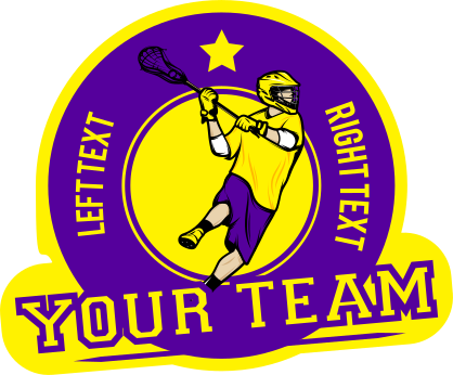 Custom Your Team Lacrosse Circle Sticker