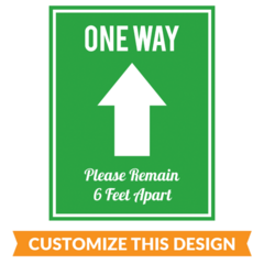 Customizable One Way - Enter Floor Stickers