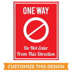 Customizable One Way - Exit Floor Stickers