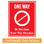 Customizable One Way - Exit Floor Stickers