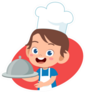 Cut Cartoon Chef Kid Sticker
