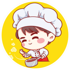 Cut Cartoon Chef Sticker