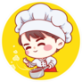 Cut Cartoon Chef Sticker