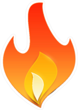 Cut Paper Fire Sticker