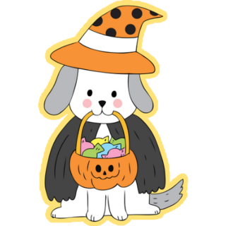 Cut Witch Dog Sticker