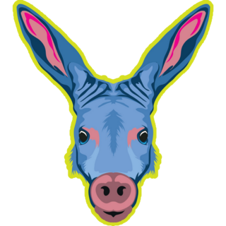 Cute Aardvark Face On Green Sticker