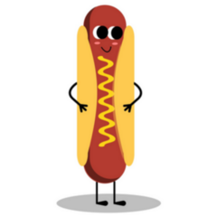 Cute American Barbeque Hot Dog Sticker